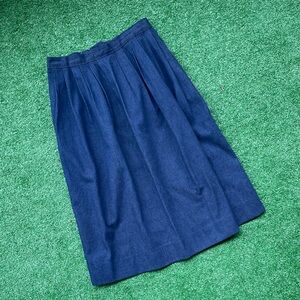 Vintage Limited Express Dark Blue A-Line Skirt